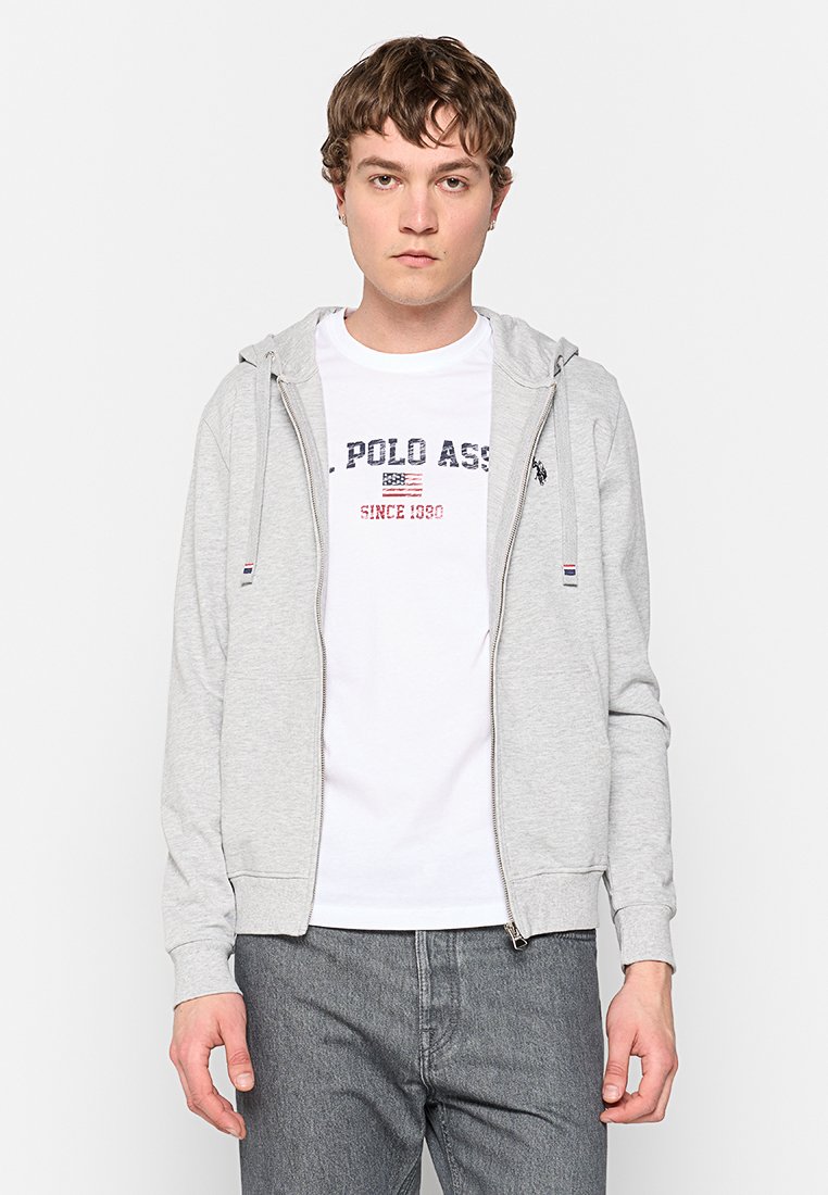 U.S. Polo Assn. Sweater met rits lichtgrijs