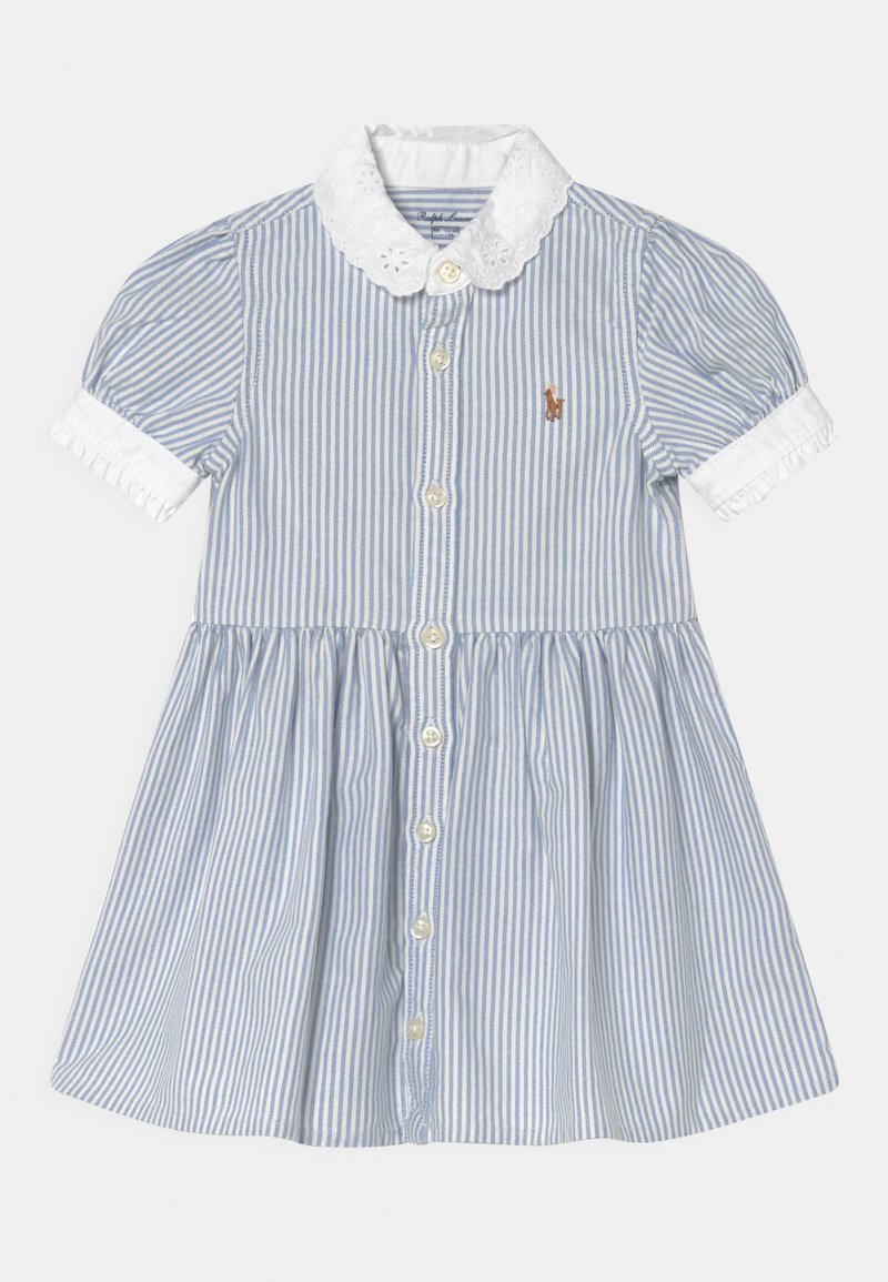 Polo Ralph Lauren BABY DABNEY DAY DRESS Robe chemise blue/white/bleu ZALANDO.FR