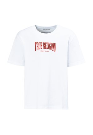 True Religion, - T-shirt z nadrukiem