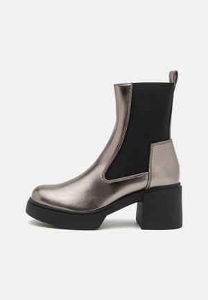 Bottines à plateau - gunmetal