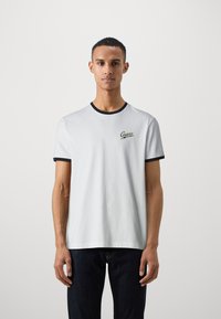 Guess Jeans SCRIPT - T-shirts basic - pure white