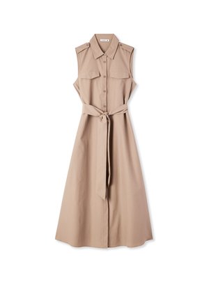 Terranova, CON CINTURA - Abito a camicia - beige scuro