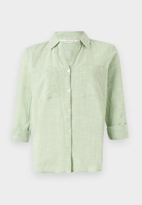 SLUB STRUCTURE - Button-down blouse - true green