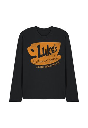 Warner Brothers, GILMORE GIRLS LUKE'S COFFEE LOGO - Long sleeved top - black