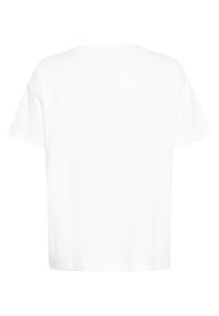T-shirt unisexe blanc à manches courtes, fabriqué en coton, avec une coupe décontractée, un col rond et sans logos ni motifs visibles.