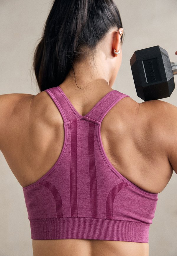 RUSH SEAMLESS BRA - Sport-BH mit mittlerer Stützkraft - dark mauve melange