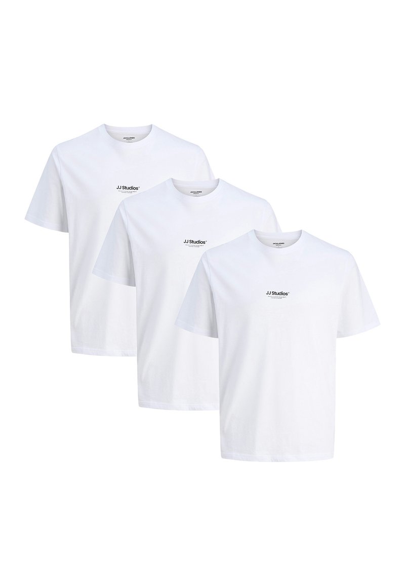 Jack & Jones 3ER PACK SOHO - T-shirts print - weiß
