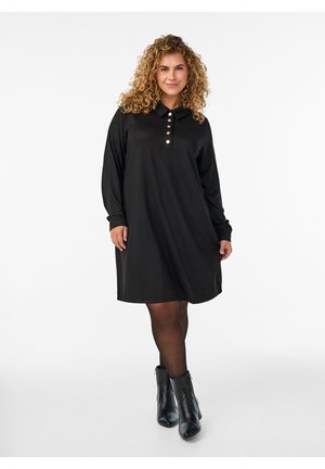 Zizzi, MIT KNÖPFEN UND LANGEN ÄRMELN - Hverdagskjole - black