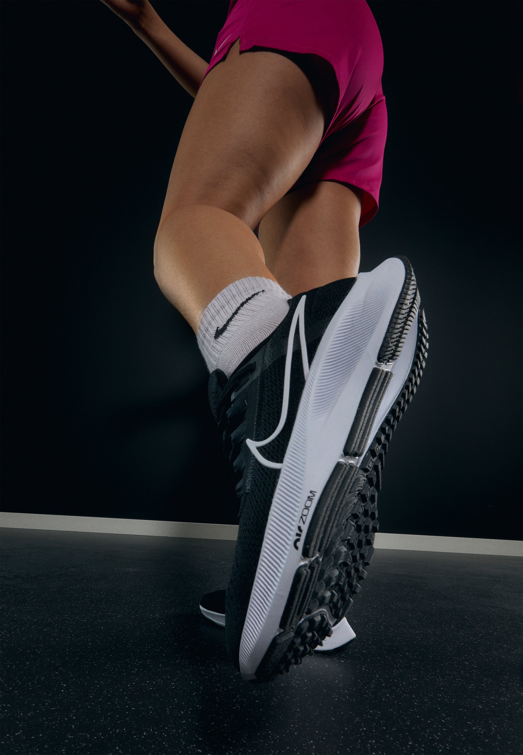 Nike Performance AIR ZOOM PEGASUS 38 - Laufschuh Neutral -  black/white/anthracite/volt/schwarz - Zalando.de