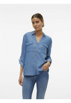 Overhemdblouse - medium blue denim