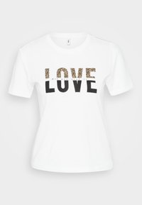 ONLTANYA LIFE LEO - T-shirt med print - cloud dancer