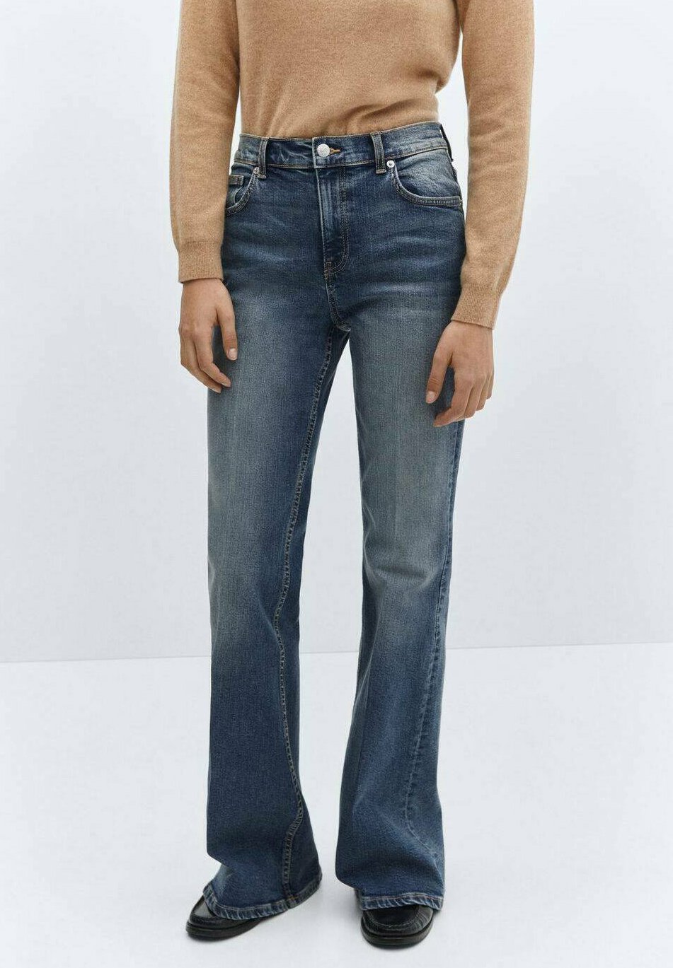 Jeans A Zampa Uomo Vintage Blu Scuro - Comodi E Alla Moda
