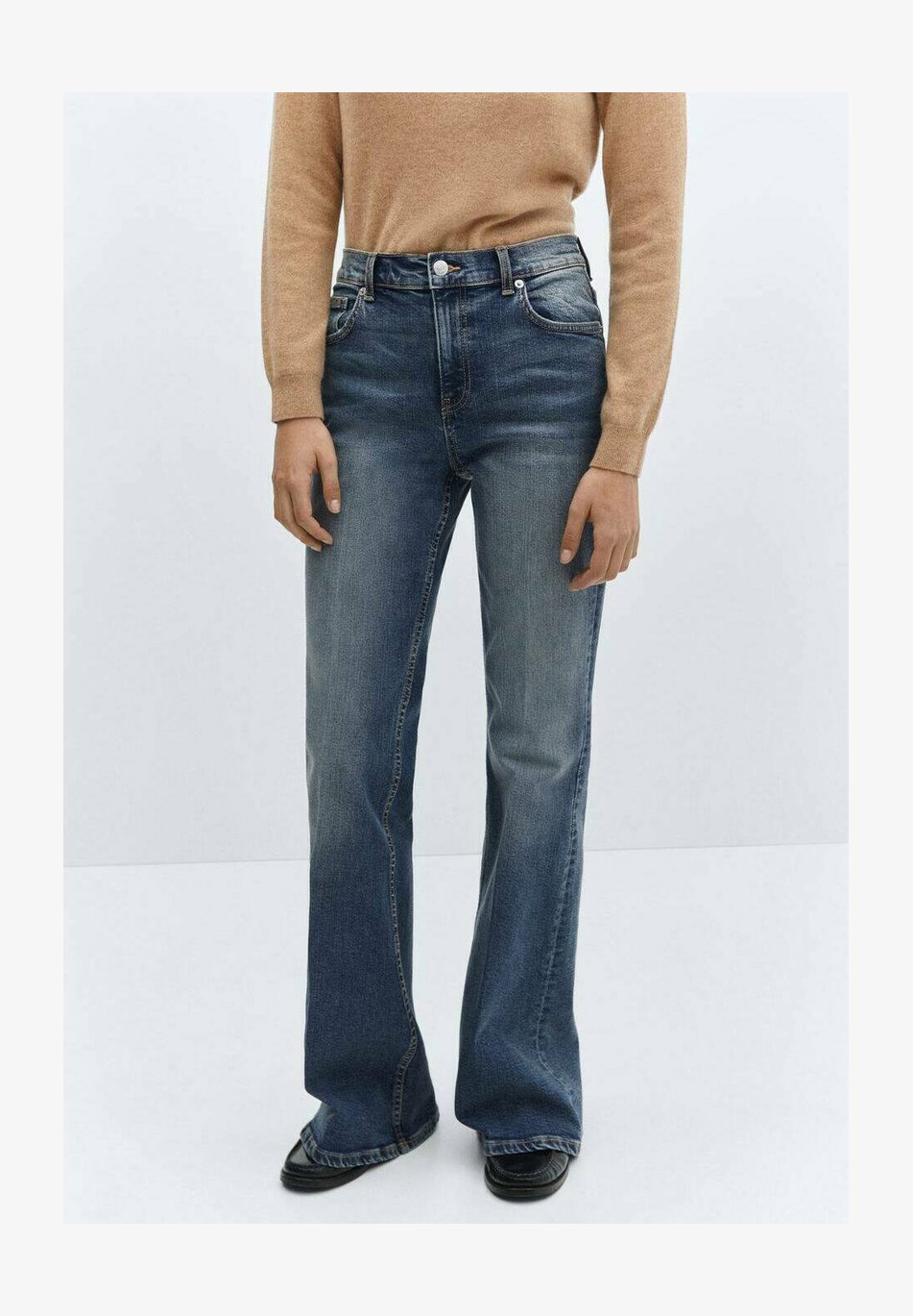 Jeans A Zampa Uomo Vintage Blu Scuro - Comodi E Alla Moda