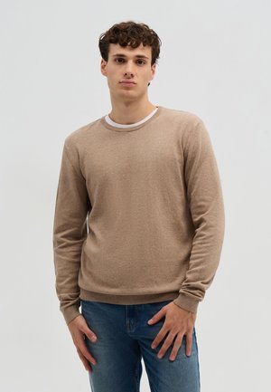 Terranova, MAGLIA TINTA UNITA - Maglione - beige chiaro melange