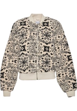 Karl Kani SIGNATURE TEDDY - Fleecová bunda - cream black