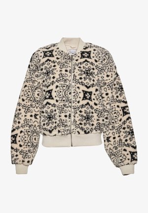 Karl Kani SIGNATURE TEDDY - Fleecejacke - cream black