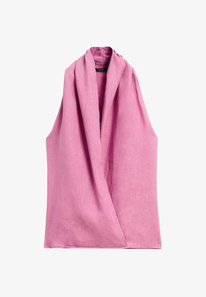 Massimo Dutti CROSSOVER HALTER NECK - Camicetta - pink