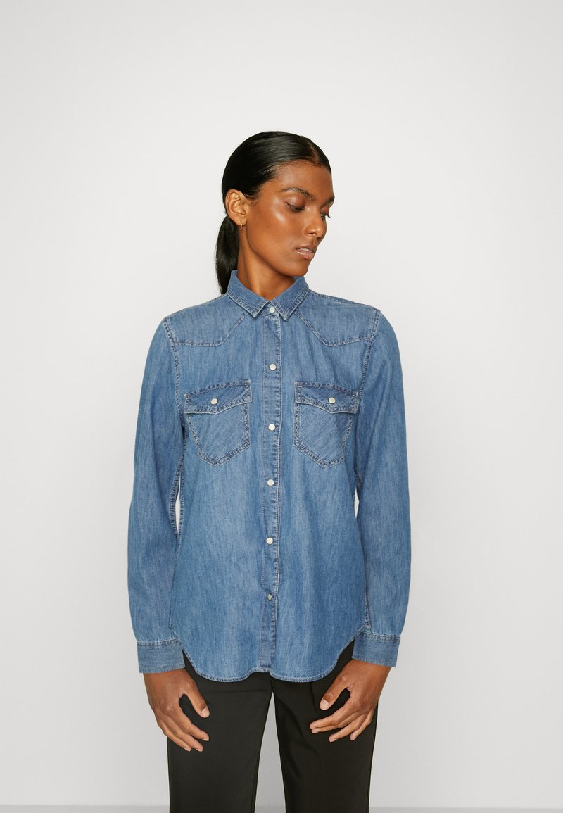 GAP Buttondown blouse medium indigo/blue denim Zalando.co.uk