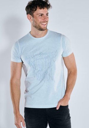 UNI - Print T-shirt - hellblau