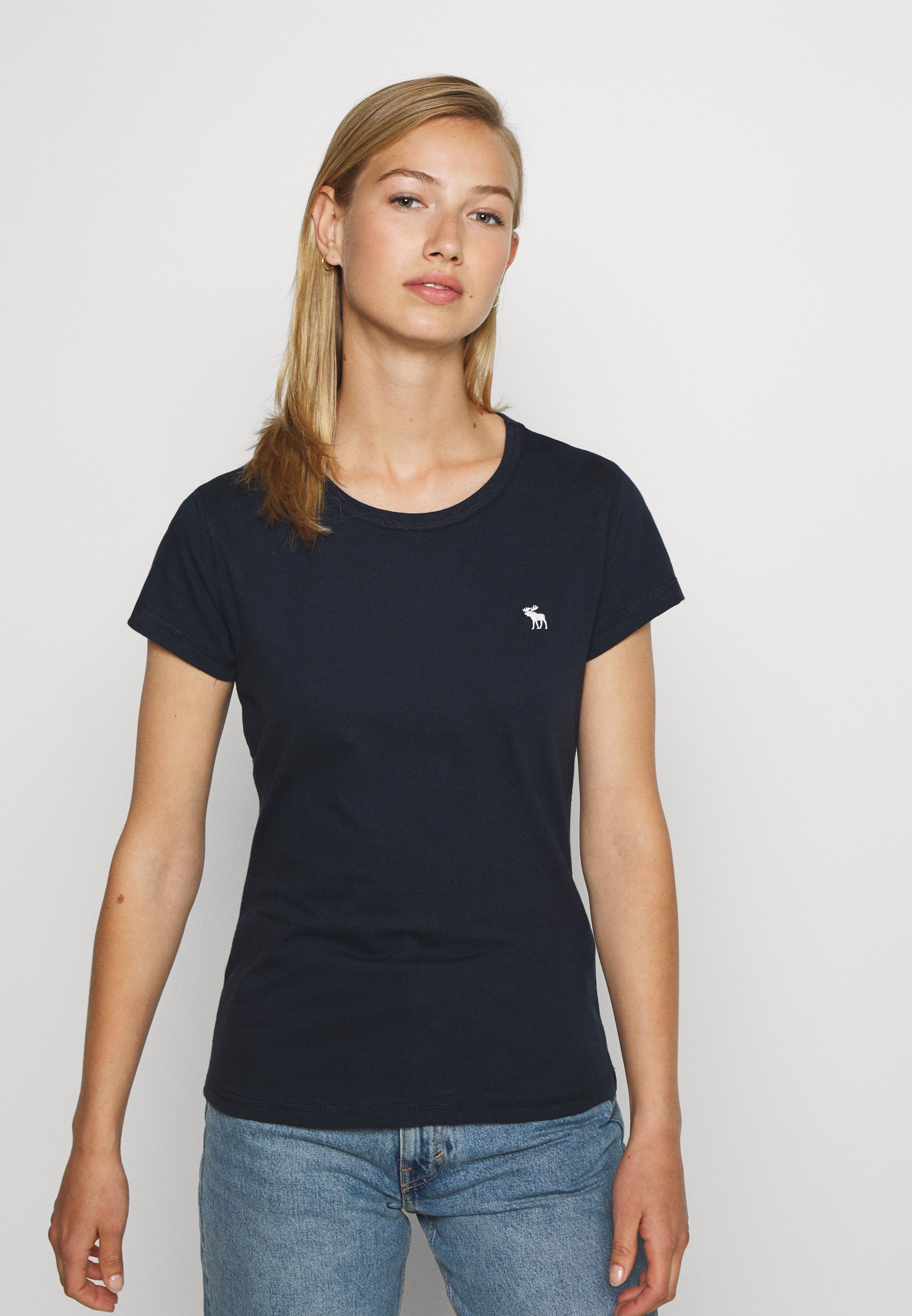 Abercrombie \u0026 Fitch CREW 3 PACK - T-shirt basic - black/white/navy/zwart -  Zalando.nl