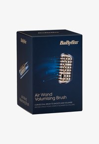 BaByliss Air Wand volymgivande borste i en blå låda har en oval form och metalliska borst för att jämna ut och ge volym åt håret.