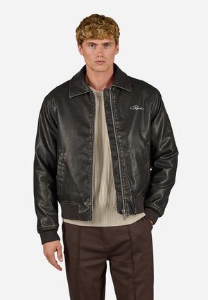 COLTON VINTAGE RJACKET - Imitatieleren jas - black