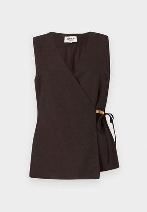 ONLY, ONLBAIA WRAP - Veste sans manches - coffee bean