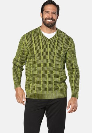 Jumper - grün gemustert