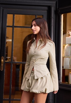 Bershka PRINTED BALLOON - Minisukně - sand