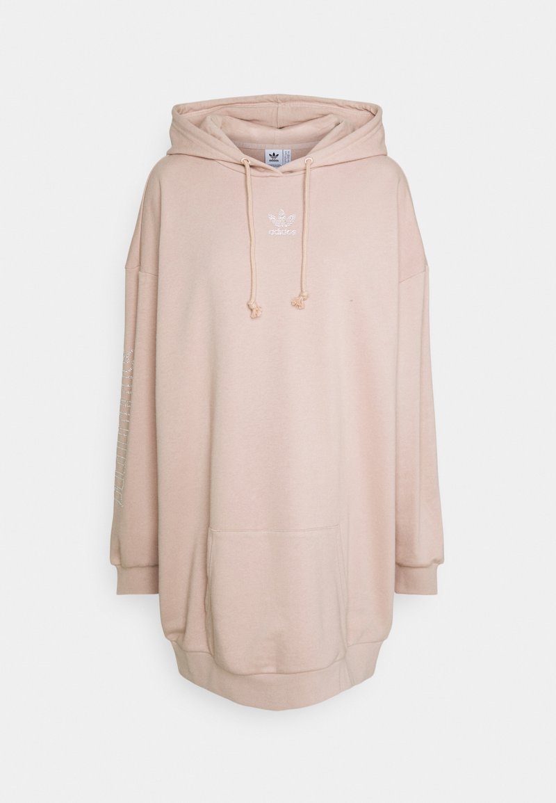 Adidas Originals Adidas Hoodie Jurk Adidas Originals HOODIE DRESS Day Dress  Ash Pearl/beige Zalando