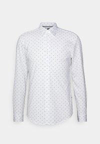 BOSS Camicia Uomo Lambey_1_M - Regular Fit A Righe, Maniche Lunghe, 100% Cotone, Bianco