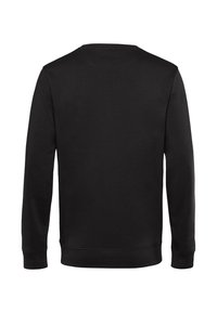 Sort sweatshirt lavet af et blødt stof, med lange ærmer, rund hals og et enkelt, udekoreret design.