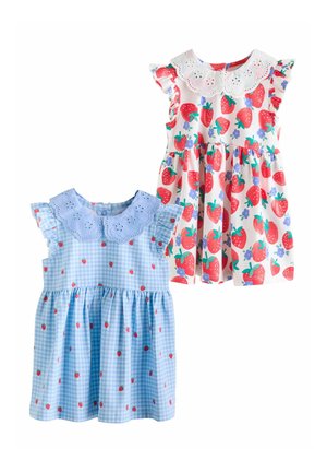 REGULAR FIT - SHORT SLEEVE 2 PACK  - Jerseykleid - white strawberry