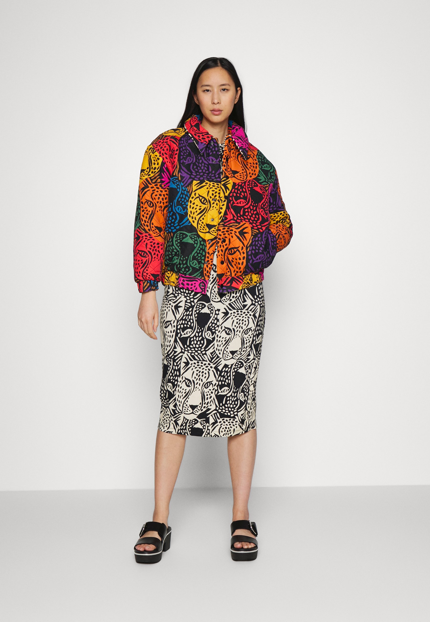 colourful puffer jacket