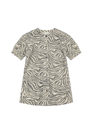 SHORT SLEEVE TWILL ALL OVER PRINT - Skjortekjole - white swan