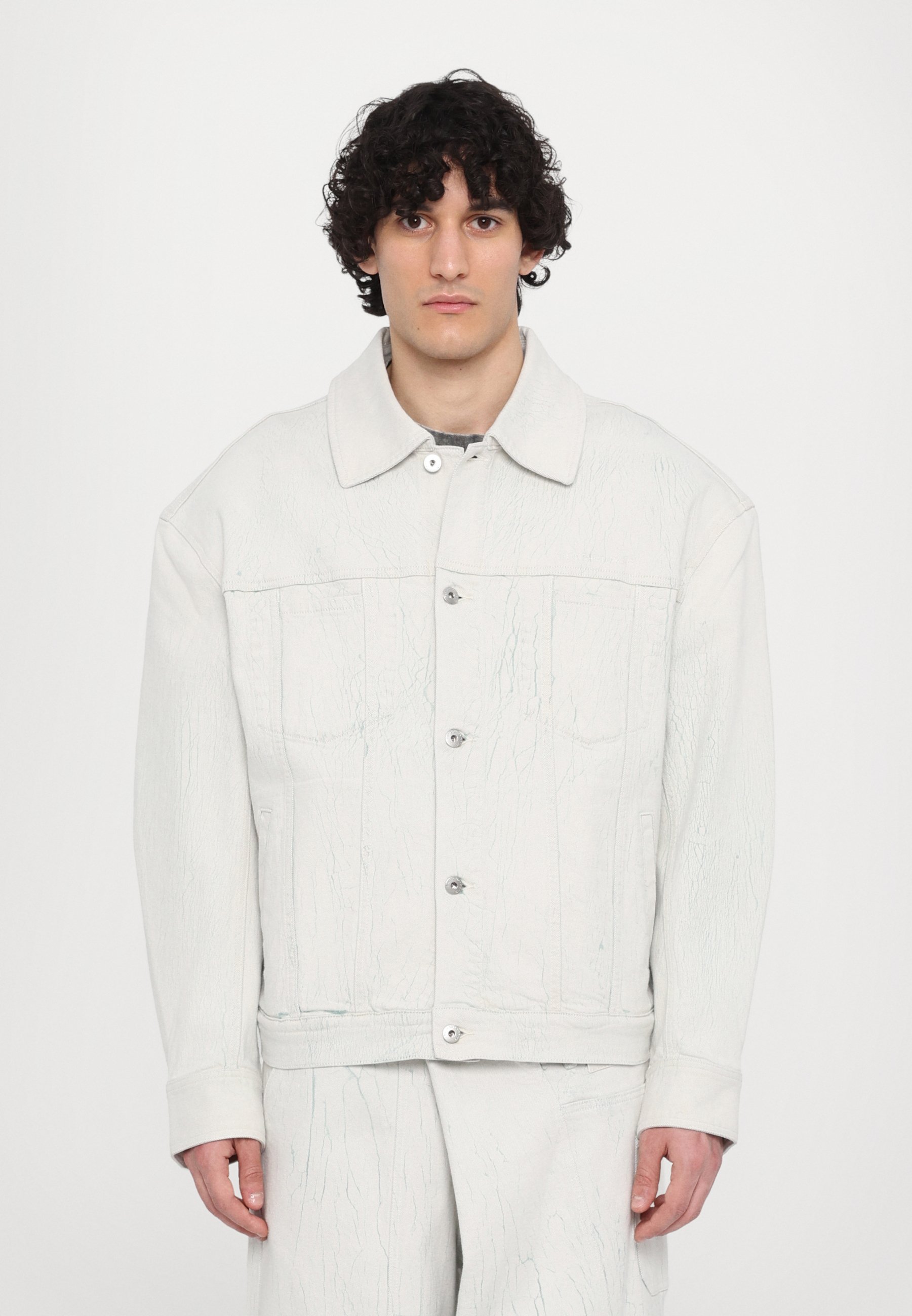Feng Chen Wang TEAL UNISEX - Denim jacket - cyan/grey - Zalando.co.uk