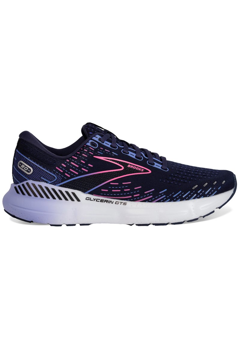 Brooks GLYCERIN GTS 20 Løbesko stabilitet peacoat blue pink/blå