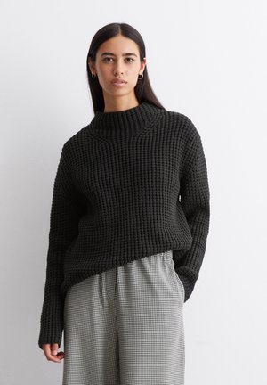 Marc O'Polo DENIM KNIT PULLOVERS LONGSLEEVE - Pulóver - black