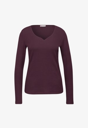 MIT HERZAUSSCHNITT - T-shirt à manches longues - rot