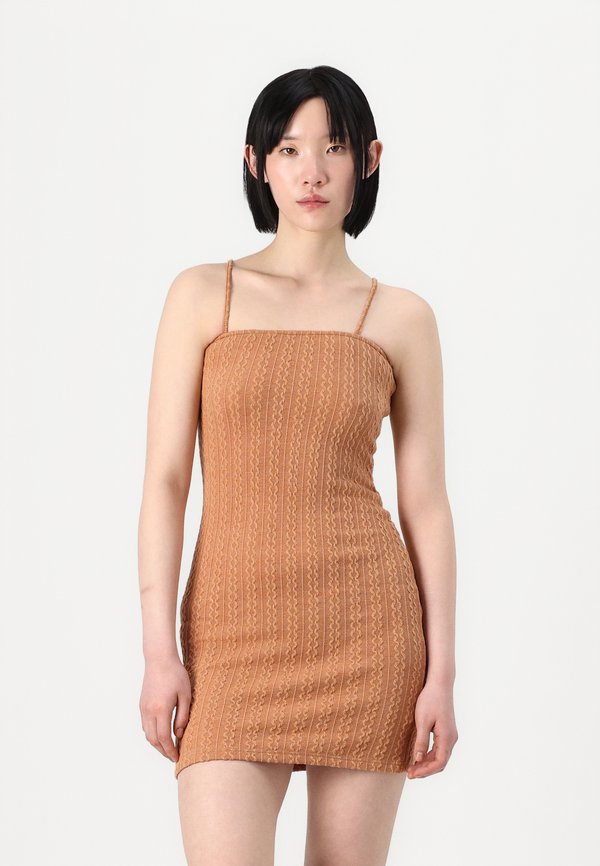 CAMI BODYCON MINI DRESS - Day dress - tan