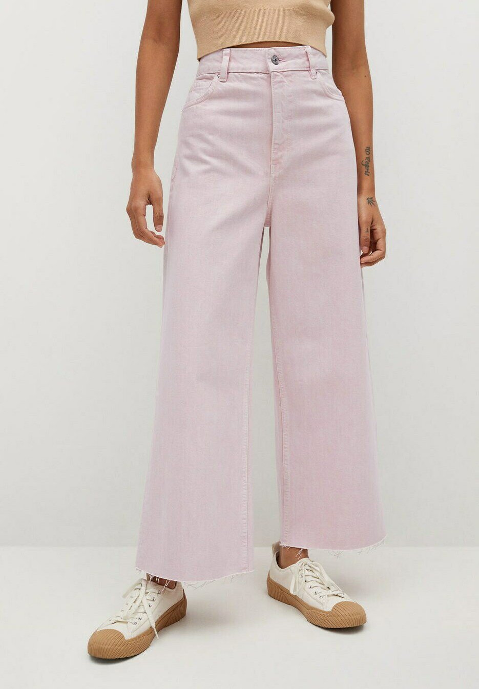 Mango CAROL - Flared Jeans - pastelroze/stone - Zalando.co.uk