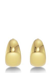 Boucles d'oreilles en or avec une forme lisse et arrondie, finition hautement polie. Présentent un fermoir sécurisé pour le port.