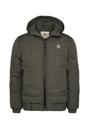 Petrol Industries, PRINTED HOODED PADDED JACKET IRONBAY - Vinterjakker - beluga