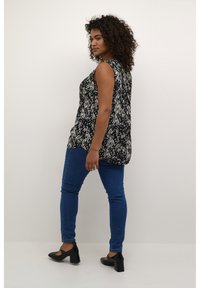 Kaffe Curve KCAMI - Top - black white graphic snake