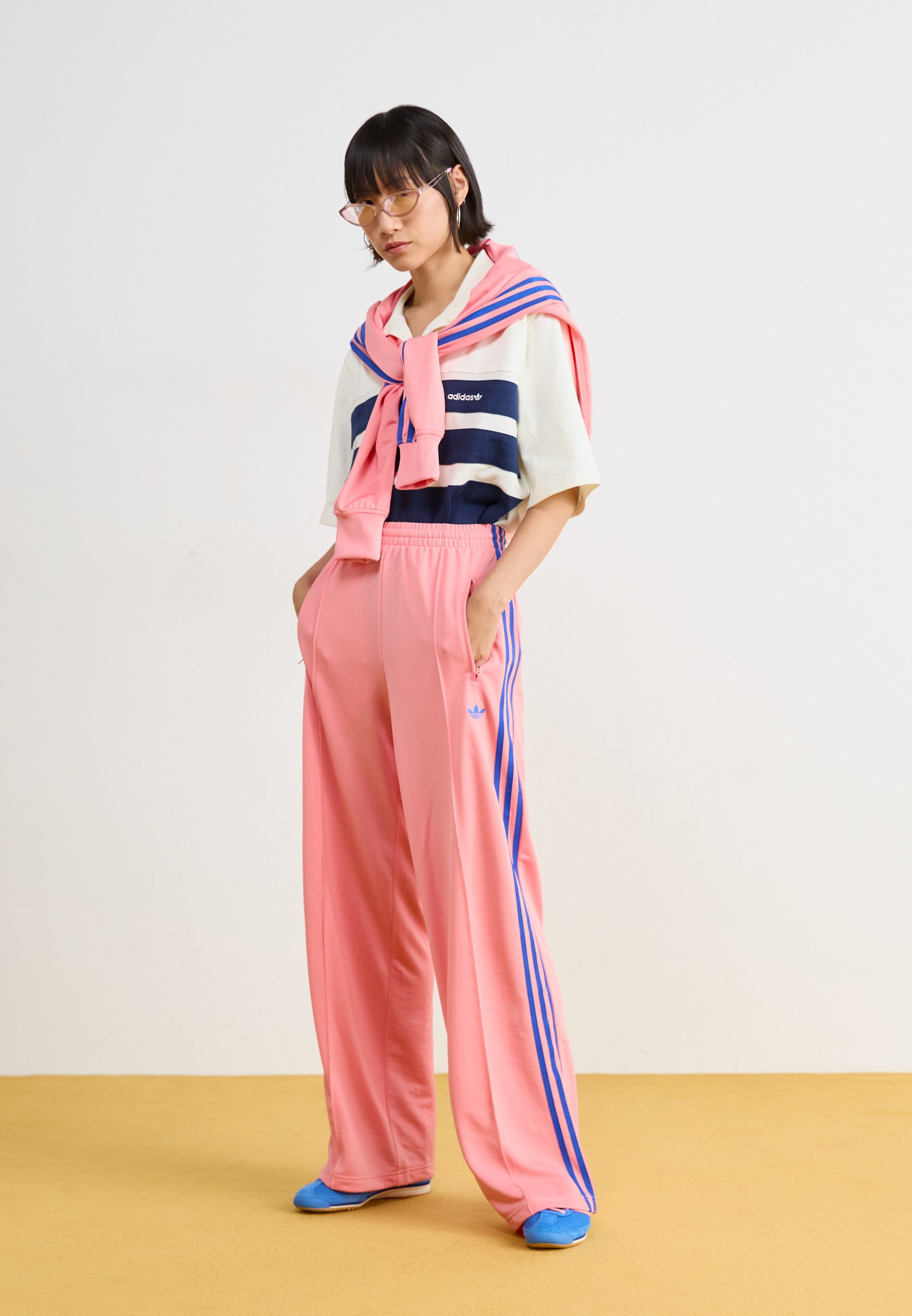 ★adidas★ Firebird loose track pants pink blue JP2312 adidas Adicolor Firebird Womens Track Pants Pink Blue JP2312