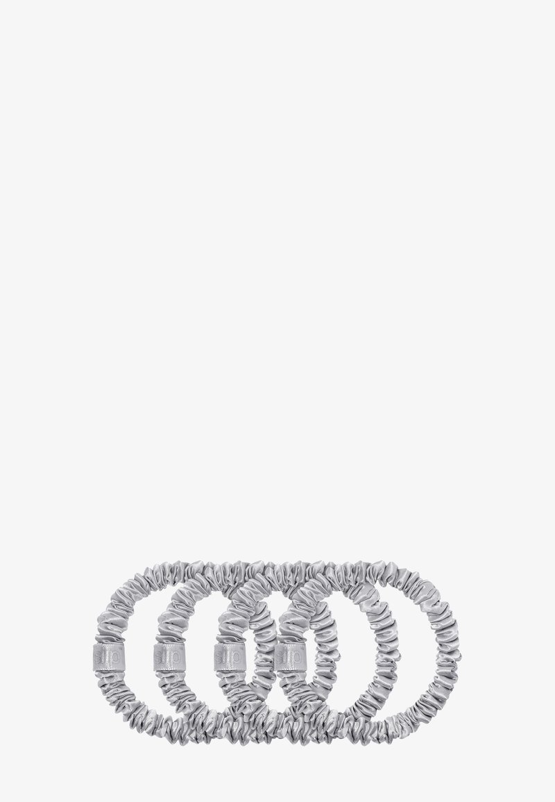 Slip - PURE SILK SKINNY SCRUNCHIES - Hair styling accessory - grey, Enlarge