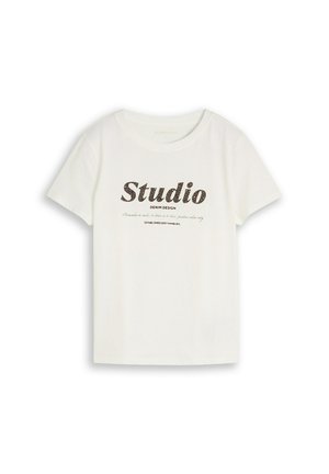 TOM TAILOR DENIM, TOM TAILOR DENIM T-SHIRT T-SHIRT MIT PRINT - Trükipildiga T-särk - off white