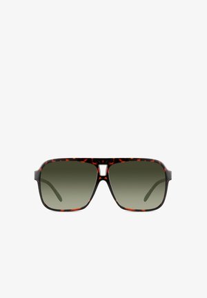 Maxte, KLASSISCHE KLOBIGE QUADRATISCHE SONNENBRILLE HAVANA BRAUN - Zonnebril - brown