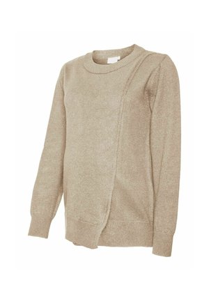 MAMALICIOUS NEW ANNE IRIS - Pullover - natural melange