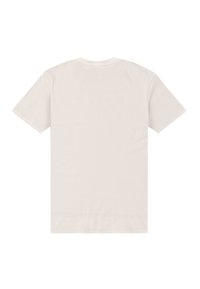 Krátký rukáv tričko v světle béžové barvě. Vyrobeno z měkké bavlněné tkaniny s klasickým kulatým výstřihem a pohodlným střihem. Jednoduchý, bezšvový design.
